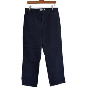 DOCKERS Metro Pant 10 SHORT Women's Navy Blue‎ Flat Front Chino Casual Pants